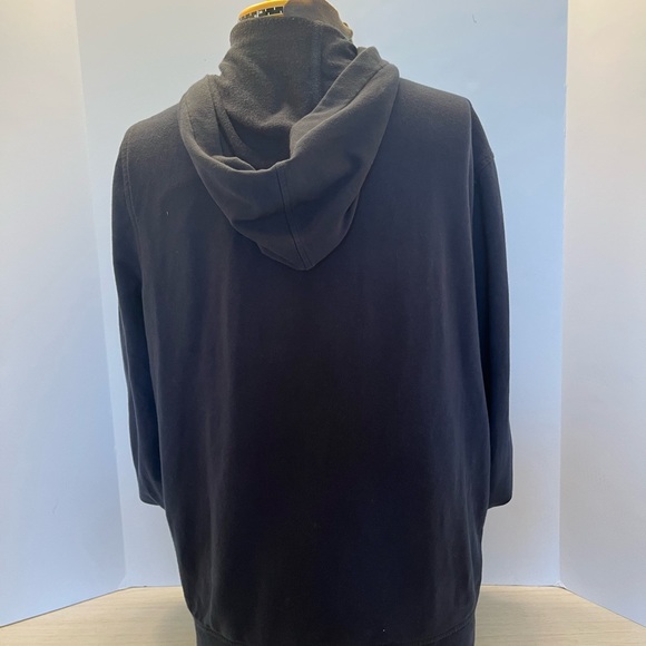 Michael Kors Size M Mens Fleece Logo Zip Up Blue Hoodie drawstring is missing. - Picture 3 of 12